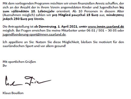 Sonderprogramm zur Frderung der Jugendarbeit in Sportvereinen Seite 2