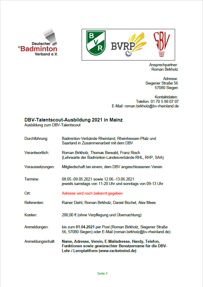 DBV Talentscout 1