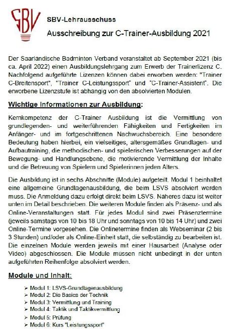 C Trainerausbildung 1