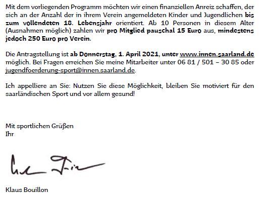 Sonderprogramm zur Frderung der Jugendarbeit in Sportvereinen Seite 2