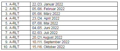Ausschreibung Bewerbung U11 U13