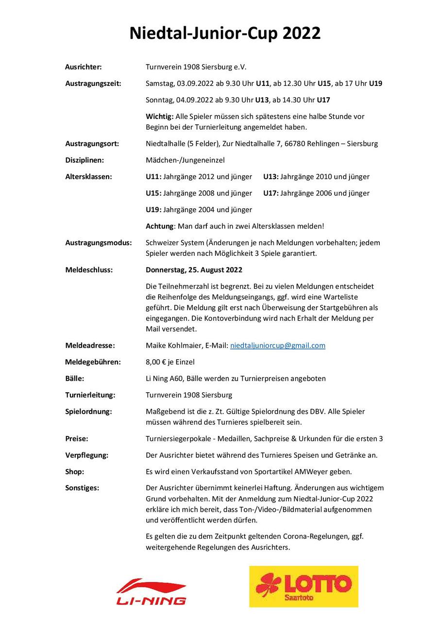 Ausschreibung Niedtal Junior Cup 2022 001
