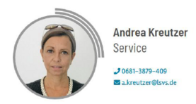 Ansprechpartnerin Andrea Kreutzer